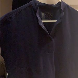 Figs Navy Rafaela Top